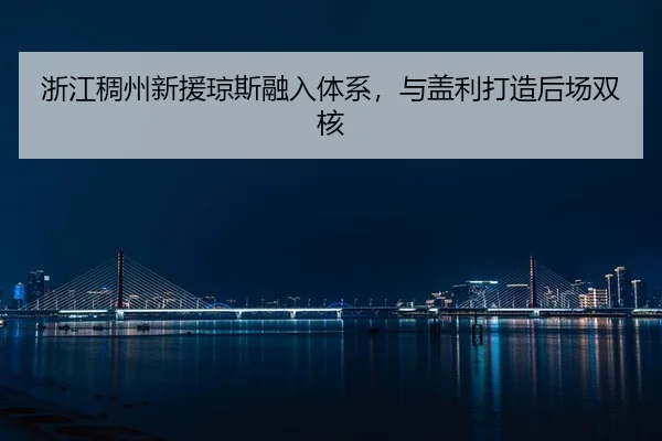 浙江稠州新援琼斯融入体系，与盖利打造后场双核